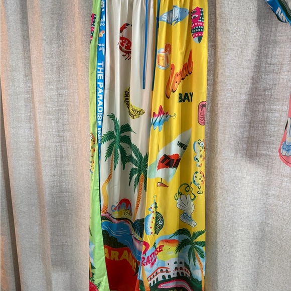 Colorful Tropical Print Shirt and Pants Set - Picture 4 of 5